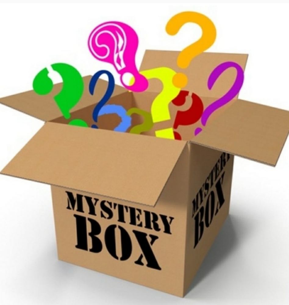 Mystery Box , 7 items or 5 pounds, some new with tags various sizes resellers